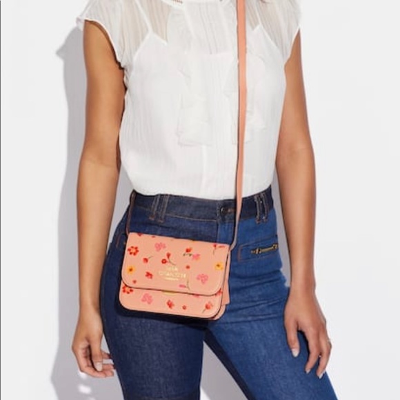 🔥HP🔥Coach LEATHER Mini Brynn Crossbody Mystical Floral Print Bag🔥FINAL PRICE! - Picture 3 of 5